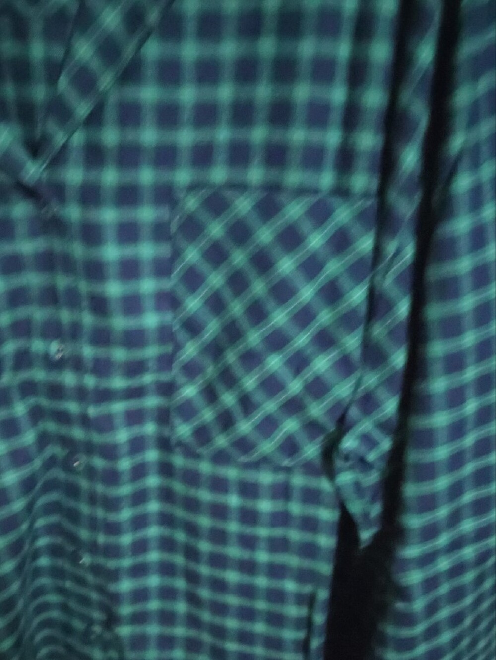 Auden Teal and Dark Green Plaid Button-Up Pajama Set - Picture 5 of 11